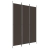 Cloison de séparation 3 panneaux Marron 150x220 cm Tissu 633329633329