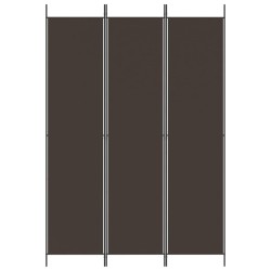 Cloison de séparation 3 panneaux Marron 150x220 cm Tissu 633329633329