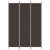 Cloison de séparation 3 panneaux Marron 150x220 cm Tissu 633329633329