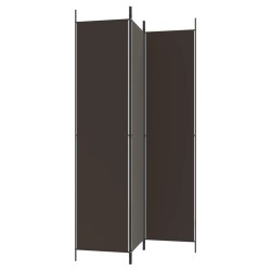 Cloison de séparation 3 panneaux Marron 150x220 cm Tissu 633329633329