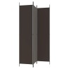 Cloison de séparation 3 panneaux Marron 150x220 cm Tissu 633329633329