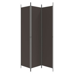 Cloison de séparation 3 panneaux Marron 150x220 cm Tissu 633329633329