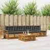 Ensemble de canapés d'extérieur 5 pcs Naturel et Anthracite 633331633331