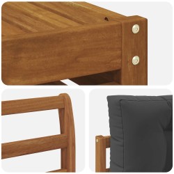 Ensemble de canapés d'extérieur 5 pcs Naturel et Anthracite 633331633331