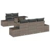 Ensemble de Canapés avec coussin 6 pcs Gris polyrotin 633338633338