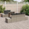 Ensemble de Canapés avec coussin 6 pcs Gris polyrotin 633338633338