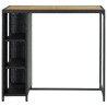 Table de bar avec rangement Noir 120x60x110 cm Résine tressée 633339633339