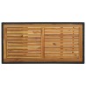 Table de bar avec rangement Noir 120x60x110 cm Résine tressée 633339633339