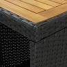 Table de bar avec rangement Noir 120x60x110 cm Résine tressée 633339633339