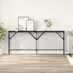 Table console Chêne noir 180 x 30 x 75 cm Bois d'ingénierie 633340633340