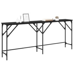 Table console Chêne noir 180 x 30 x 75 cm Bois d'ingénierie 633340633340