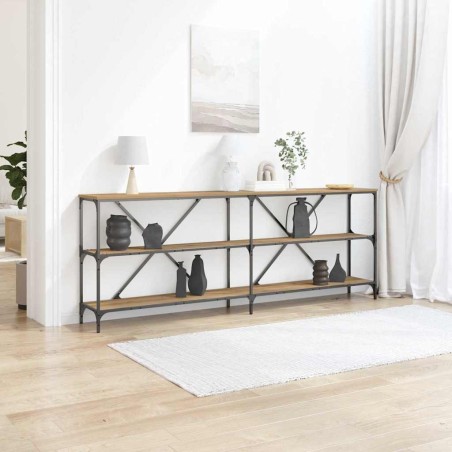 Table console Chêne artisan 200 x 30 x 75 cm Bois d'ingénierie 633341633341