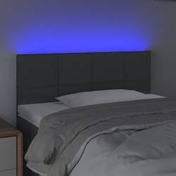 Tête de lit à LED Gris foncé 100x5x78/88 cm Tissu 633342633342