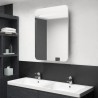 Armoire de salle de bain à miroir LED Blanc brillant 60x11x80cm 633349633349