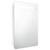 Armoire de salle de bain à miroir LED Blanc brillant 60x11x80cm 633349633349