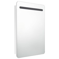 Armoire de salle de bain à miroir LED Blanc brillant 60x11x80cm 633349633349