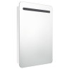 Armoire de salle de bain à miroir LED Blanc brillant 60x11x80cm 633349633349