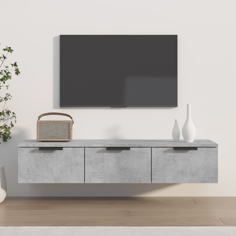 Armoire murale Gris béton 102x30x20 cm Bois d'ingénierie 633352633352