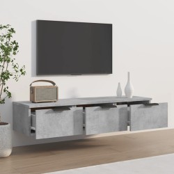 Armoire murale Gris béton 102x30x20 cm Bois d'ingénierie 633352633352
