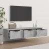 Armoire murale Gris béton 102x30x20 cm Bois d'ingénierie 633352633352