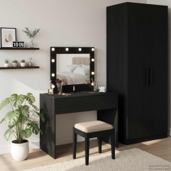 Table de Toilette Noir 83 x 40 x 70 cm Bois d'ingénierie 633354633354