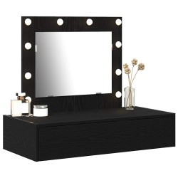 Table de Toilette Noir 83 x 40 x 70 cm Bois d'ingénierie 633354633354