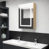 Armoire de salle de bain à miroir LED Chêne 50x13x70 cm 633355633355