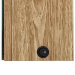 Armoire de salle de bain à miroir LED Chêne 50x13x70 cm 633355633355