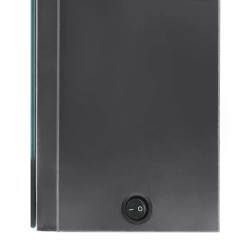 Armoire de salle de bain à miroir LED Gris brillant 80x12x68 cm 633356633356