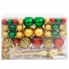 Ensemble de boules de Noël 112 pcs rouge vert doré polystyrène 633359633359