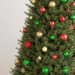 Ensemble de boules de Noël 112 pcs rouge vert doré polystyrène 633359633359