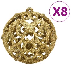 Ensemble de boules de Noël 112 pcs rouge vert doré polystyrène 633359633359