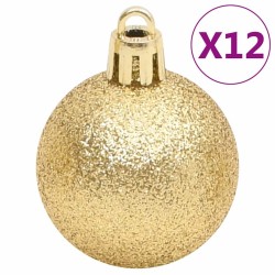Ensemble de boules de Noël 112 pcs rouge vert doré polystyrène 633359633359