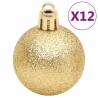 Ensemble de boules de Noël 112 pcs rouge vert doré polystyrène 633359633359