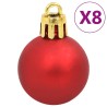 Ensemble de boules de Noël 112 pcs rouge vert doré polystyrène 633359633359