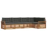 Ensemble de canapés d'extérieur 5 pcs Naturel et Anthracite 633361633361