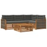 Ensemble de canapés d'extérieur 5 pcs Naturel et Anthracite 633363633363