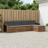 Ensemble de canapés d'extérieur 5 pcs Naturel et Anthracite 633364633364