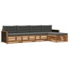 Ensemble de canapés d'extérieur 5 pcs Naturel et Anthracite 633364633364