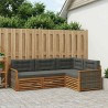 Ensemble de canapés d'extérieur 4 pcs Naturel et Anthracite 633367633367