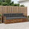Ensemble de canapés d'extérieur 3 pcs Naturel et Anthracite 633369633369