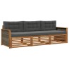 Ensemble de canapés d'extérieur 3 pcs Naturel et Anthracite 633369633369
