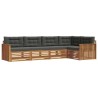 Ensemble de canapés d'extérieur 5 pcs Naturel et Anthracite 633371633371