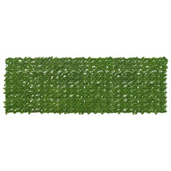 Écran de balcon avec feuilles Vert et jaune 300 x 100 cm 633373633373