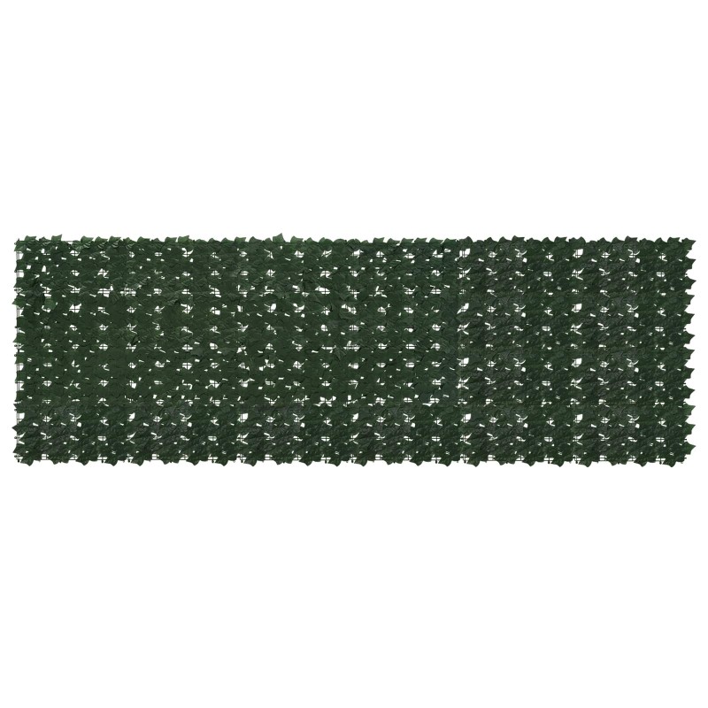 Écran de balcon avec feuilles Vert foncé 300 x 100 cm 633376633376