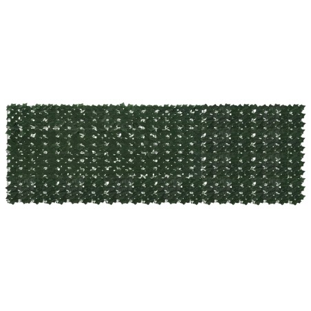 Écran de balcon avec feuilles Vert foncé 300 x 100 cm 633376633376