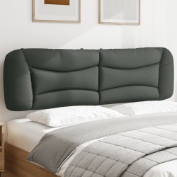 Coussin de tête de lit Hvar gris foncé 180 cm tissu 633377633377