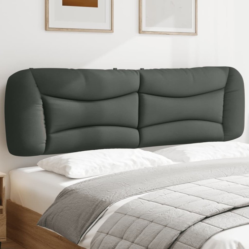 Coussin de tête de lit Hvar gris foncé 180 cm tissu 633377633377