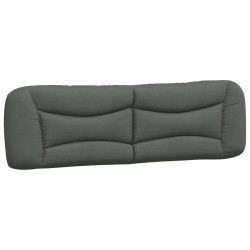 Coussin de tête de lit Hvar gris foncé 180 cm tissu 633377633377