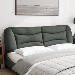 Coussin de tête de lit Hvar gris foncé 180 cm tissu 633377633377